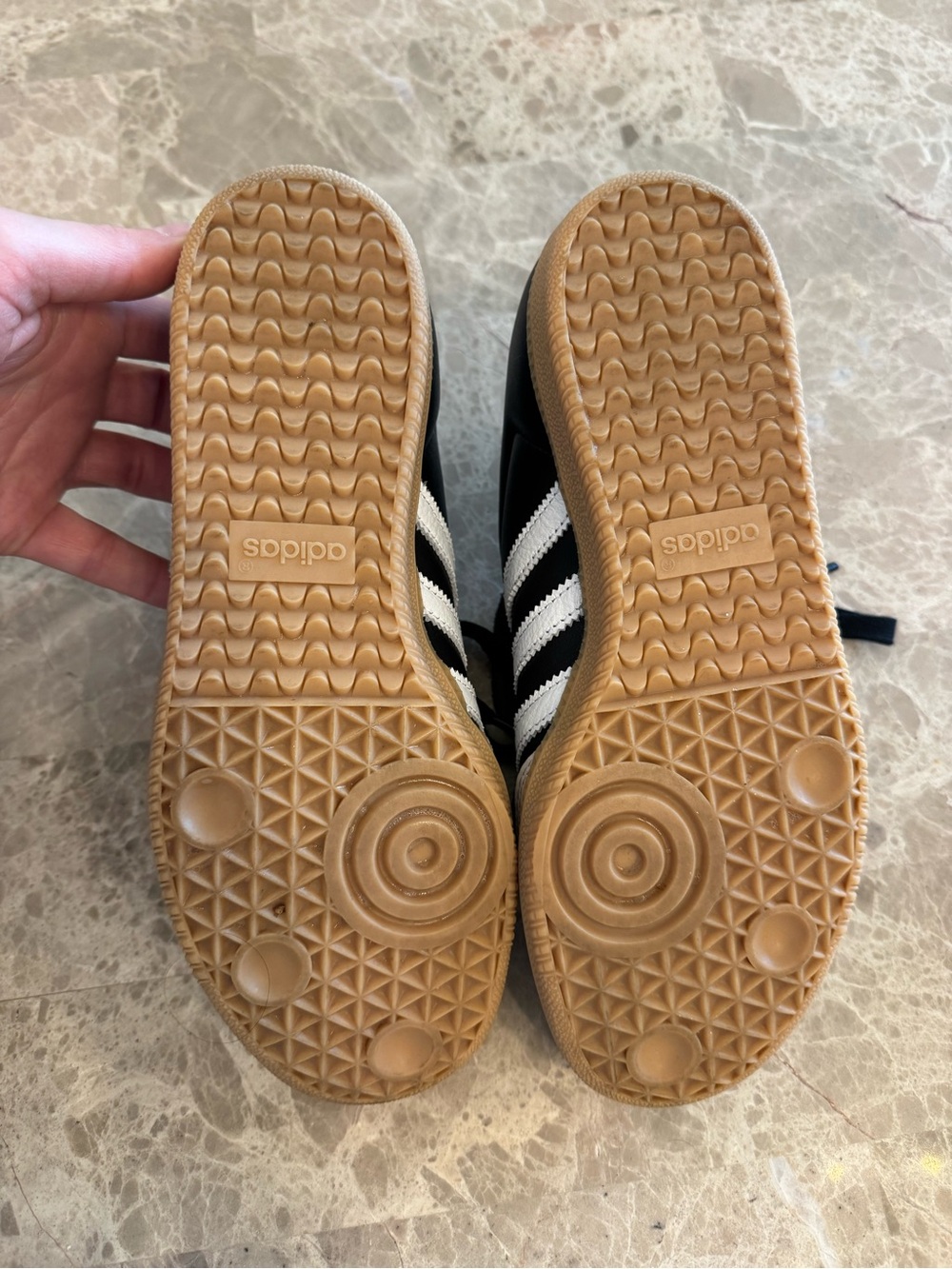 adidas Samba Long Tongue Shoes Core Black White Cloud Gold Metallic M 6.5/W 7.5 - Picture 14 of 15